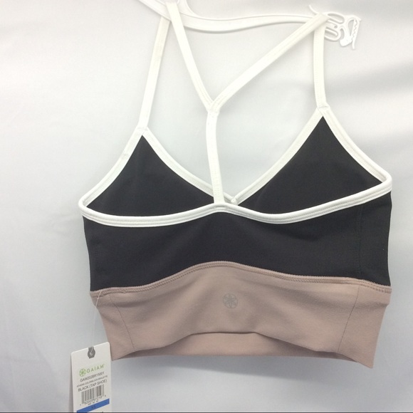 Gaiman Athena Color block Women’s Yoga Bralette /Bra size:  XS Black pink/white - Picture 5 of 16
